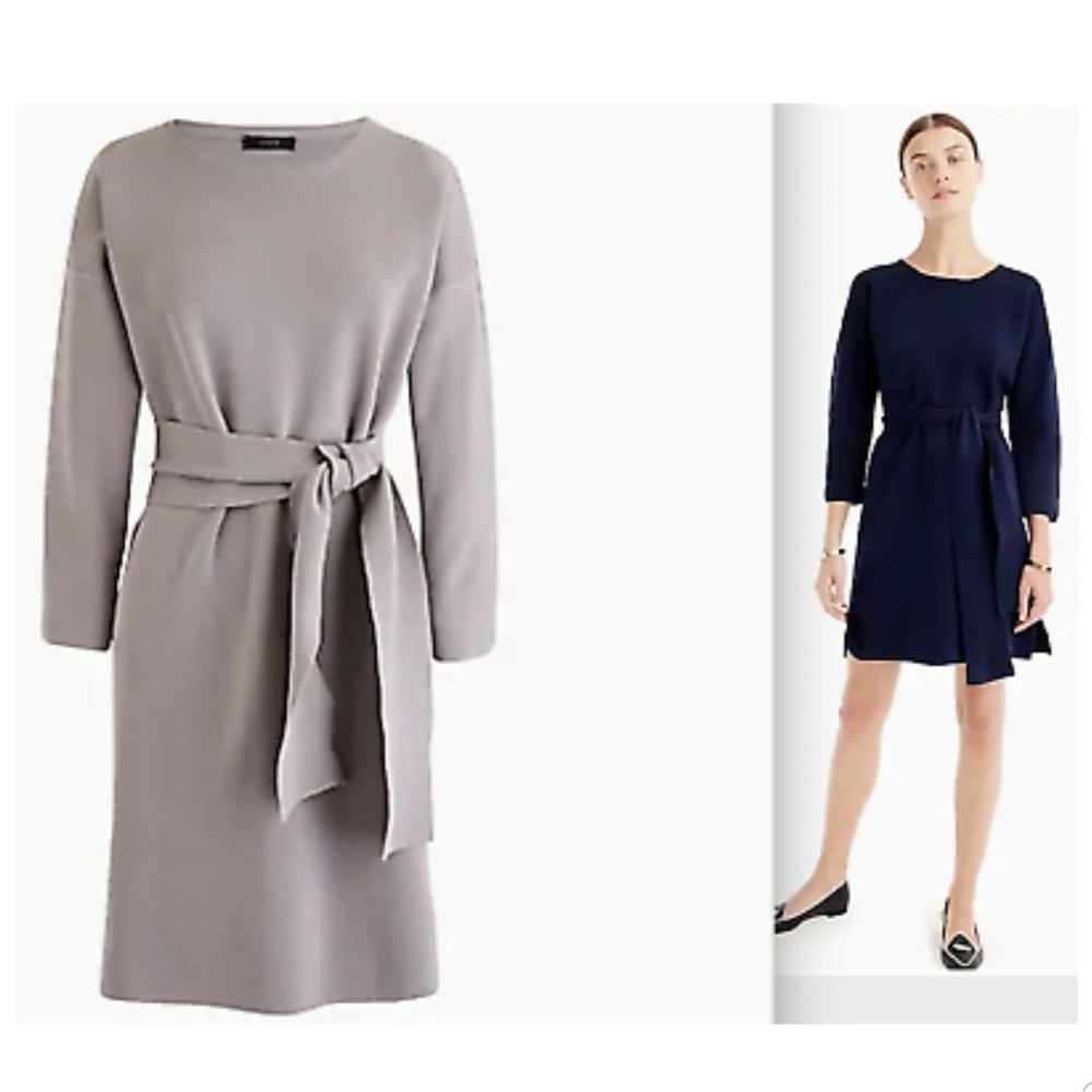 Jcrew Tie Waist Cotton Dress